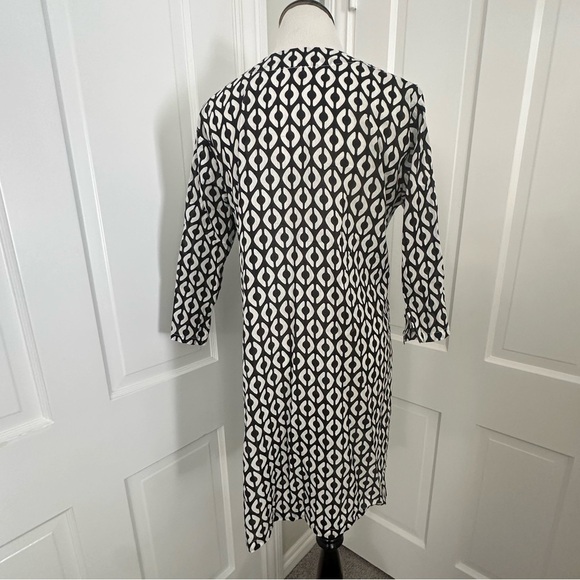 NEW! ECHO Geometric Swimsuit Coverup BLACK Beaded V-neck dress SMALL cover-up - Picture 4 of 5